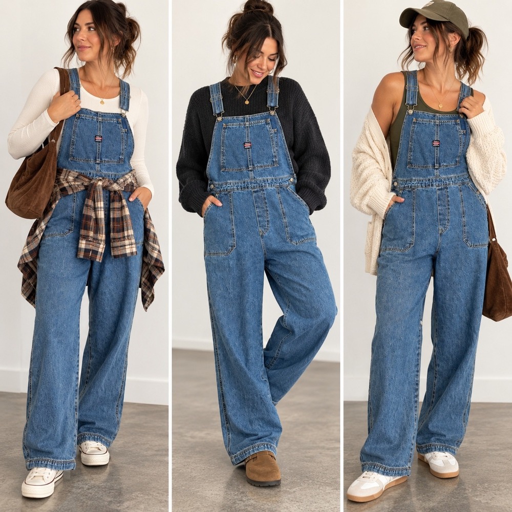 Vintage UNIONBAY Women's L Denim Overalls 90s Y2K Baggy Workwear Carpenter